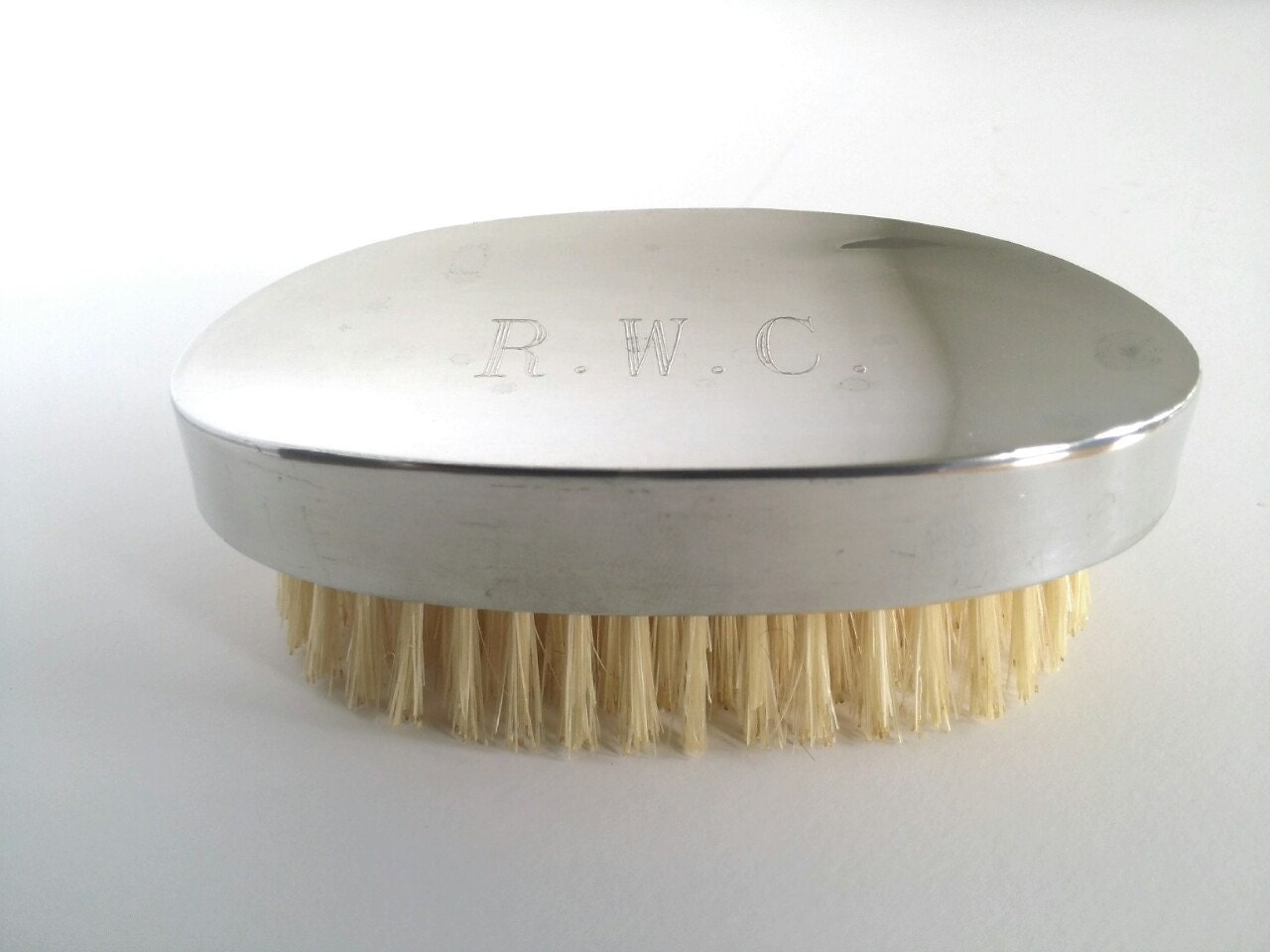 clothes brush - pewter - england