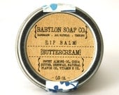 CLOSEOUT . Buttercream Lip Balm . Cocoa Butter & Beeswax . Natural Flavor Oil . All Natural . Handmade . No Added Color or Sweeteners