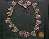 Art Deco Necklace. Bold Copper Horns Triangles. Egyptian Revival.