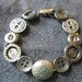 Button Jewelry - button bracelet with new and vintage metal buttons in silver