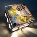 Precious Blue Floral Baby Owl - Repurposed Vintage Dictionary Print Design Night Light