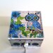 Precious Blue Floral Baby Owl - Repurposed Vintage Dictionary Print Design Night Light