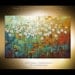 Original Modern contemporary Palette Knife Textured Fine Art Wild Daisies floral fine art by P. Nizamas 36