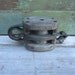 Antique Wood and Iron Pulley Wheel Industrial Use Salvaged Farm Artifact Nautical Ship Boat
