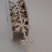 Glitter snowflake self-adhesive band, white - 2m (2.2 yards)