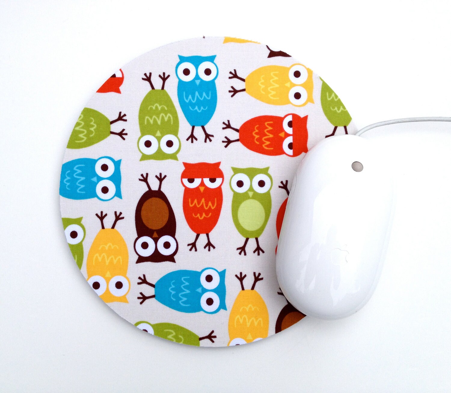 Owl Mouse Pad / Home Office Dorm Room Decor / Owls by SSKDesigns