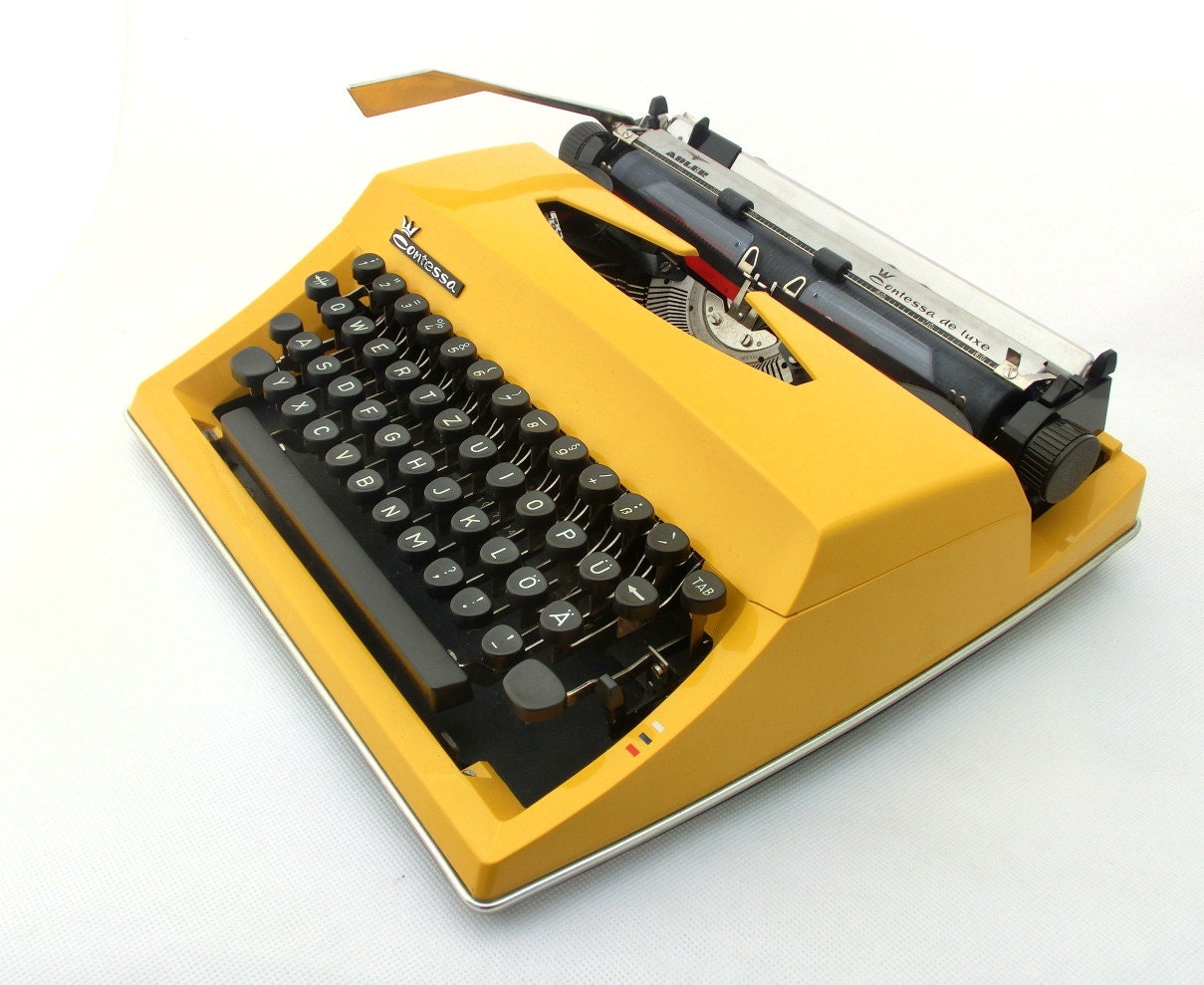 yellow typewriter