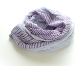 Purple Shibori Scarf - gauzy cotton summer scarf - Amethyst