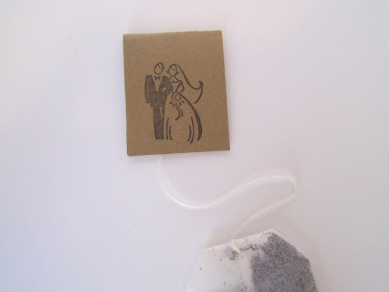 Tea Bags, Custom, Wedding Favors, Bridal Shower, Set of 50