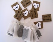 Tea Bag Favors, Custom Tea Bag Labels, Love is Brewing