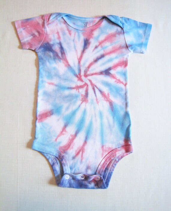 Baby Tie Dye Cotton Candy Onesie by NiceTieDyeAndMore on Etsy