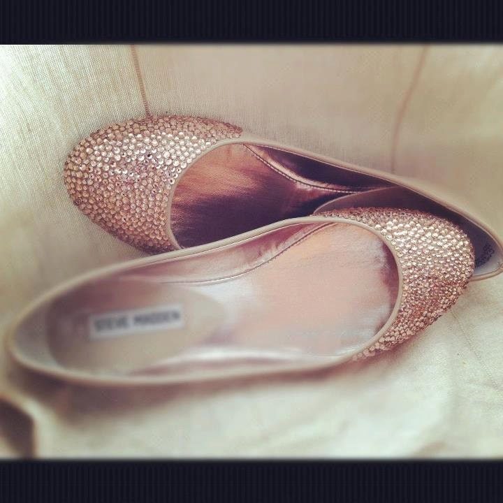 Champagne wedding shoes, ballet flats, wedding flats