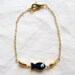 Little Blue Fish with Lucky Evil Eye Bracelet. Enameled Blue Fish with Matte Gold Beads. Simple Modern Jewelry by smallbluethings