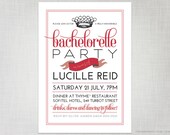 Printable Bachelorette Party Invitation in red and black