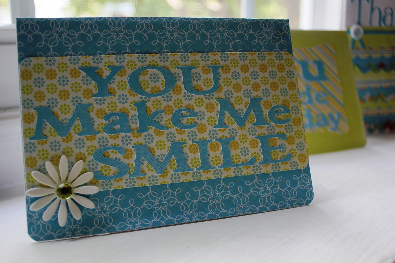 Handmade "You Make Me Smile" card