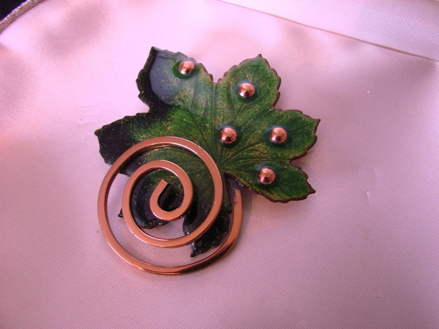 50s-60s Matisse Renoir Copper & Enamel Brooch