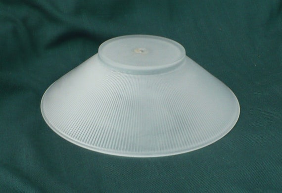 Flat Head Lamp Shade Bowl Shape Ribbed Satin by RescuedObjects