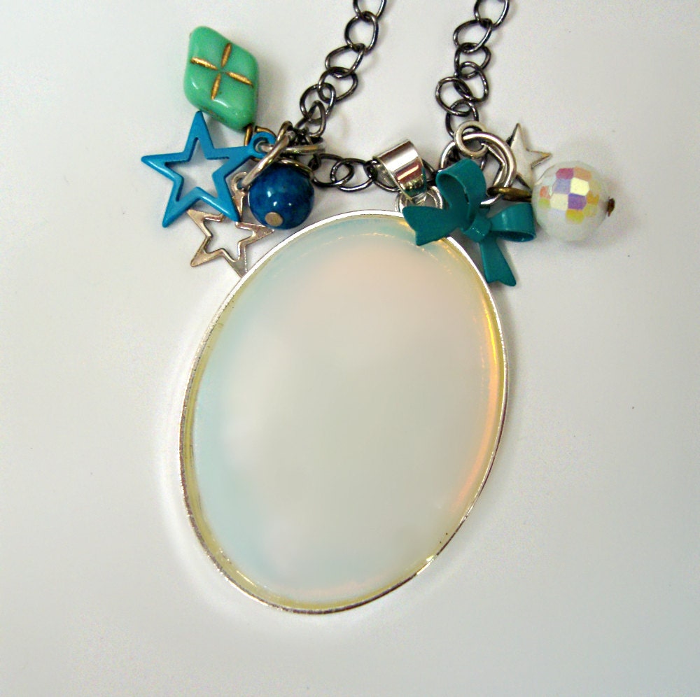 Sailor Neptune's Deep Aqua Mirror Necklace