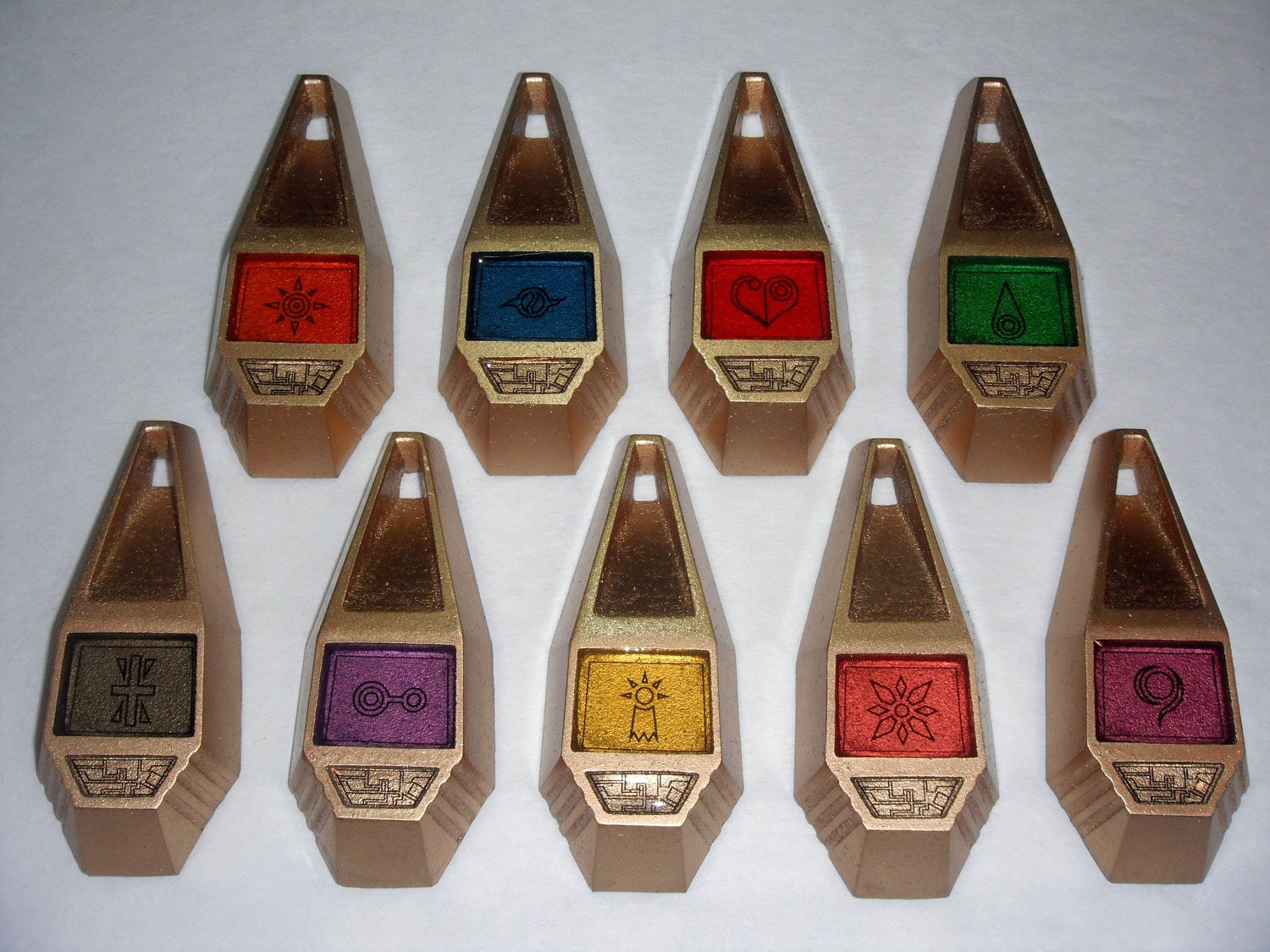 Digimon Adventure and 02 Tags and Crests - Set of 9