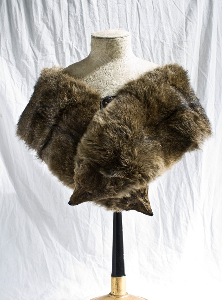 Vintage Genuine Fox Fur Stole B Altman and Co by foundhere