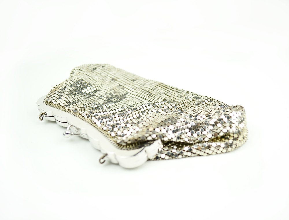 Vintage Silver Bag - Mesh Clutch - Whiting & Davis
