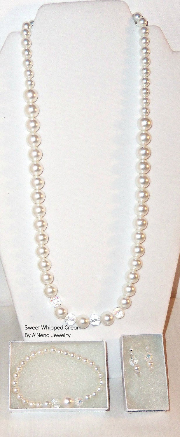 Bridesmaid's Jewelry 5 Sets (earrings, bracelet and necklace) Only 150.00 Glass Pearls