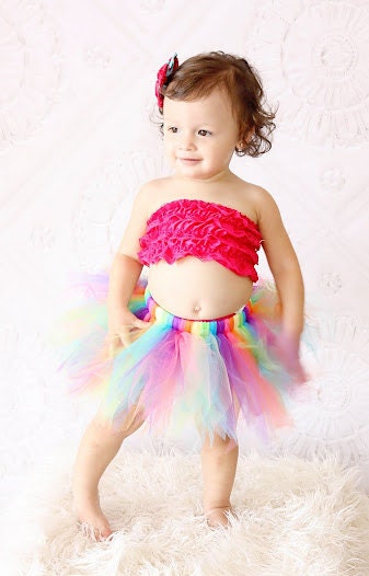 Neon Brights Rainbow Pixie Tutu -toddler girl dress Birthday