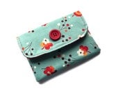 Fabric Wallet/Purse- Front pocket - Velcro closure- phone,cards, money- Free UK postage