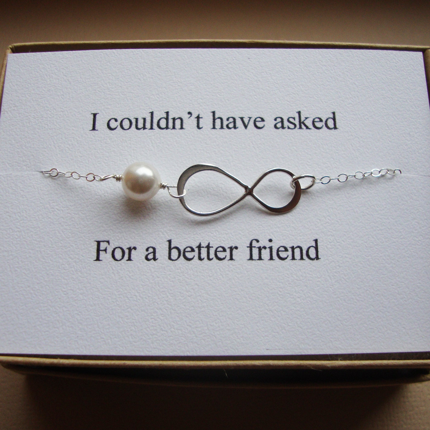 Maid of Honor Infinity Bracelet with Card Set - eternity, infinity, maid of honor, bridal gifts, bridesmaids bracelet gifts, bridal party