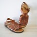 80s braided hurache t strap sandal shoes--7 wide