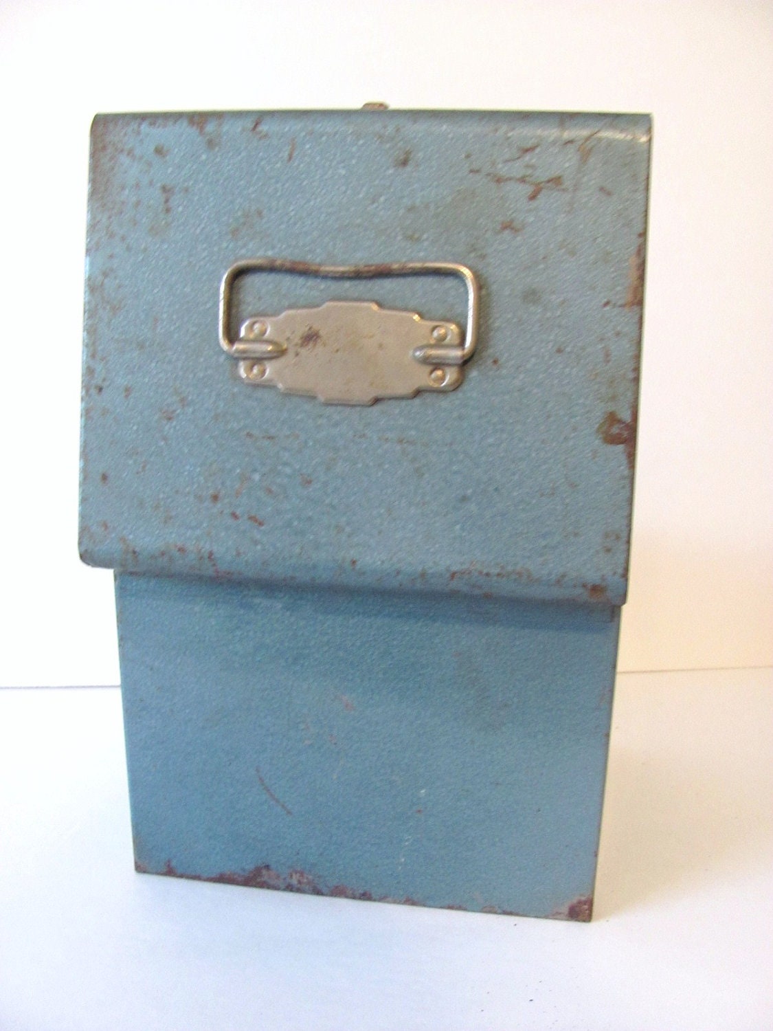 Vintage Metal Box Film Storage Industrial Decor