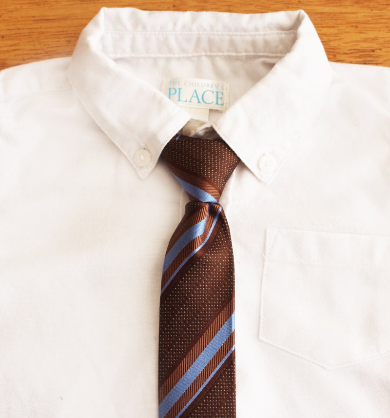 toddler necktie...toddler neck tie... toddler tie... toddler neckties... baby... wedding... photo prop... Brown and Blue