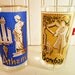 Pair Tumbler Drinking Glasses Bombay And Athens Vintage