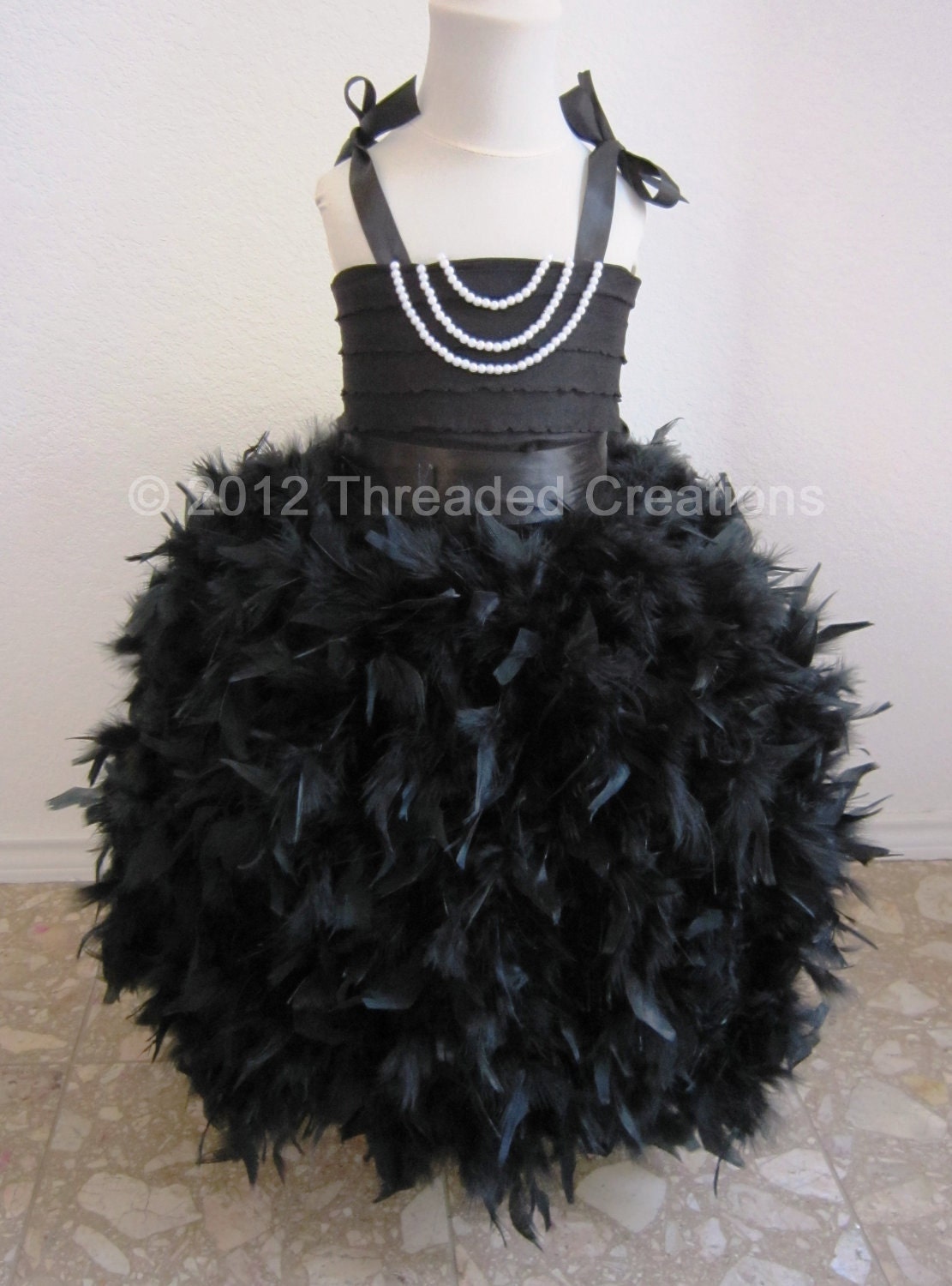 Feather Dress - Feather Tutu Dress - Audrey Hepburn Breakfast At Tiffany's Tutu Dress