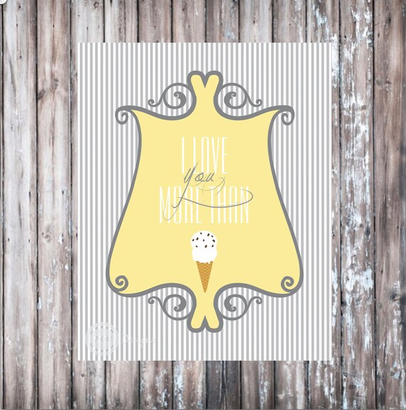I LOVE YOU more than Art Print or card - Printable Art Print - Digital Card or Art Print by wcc designs Il_570xn
