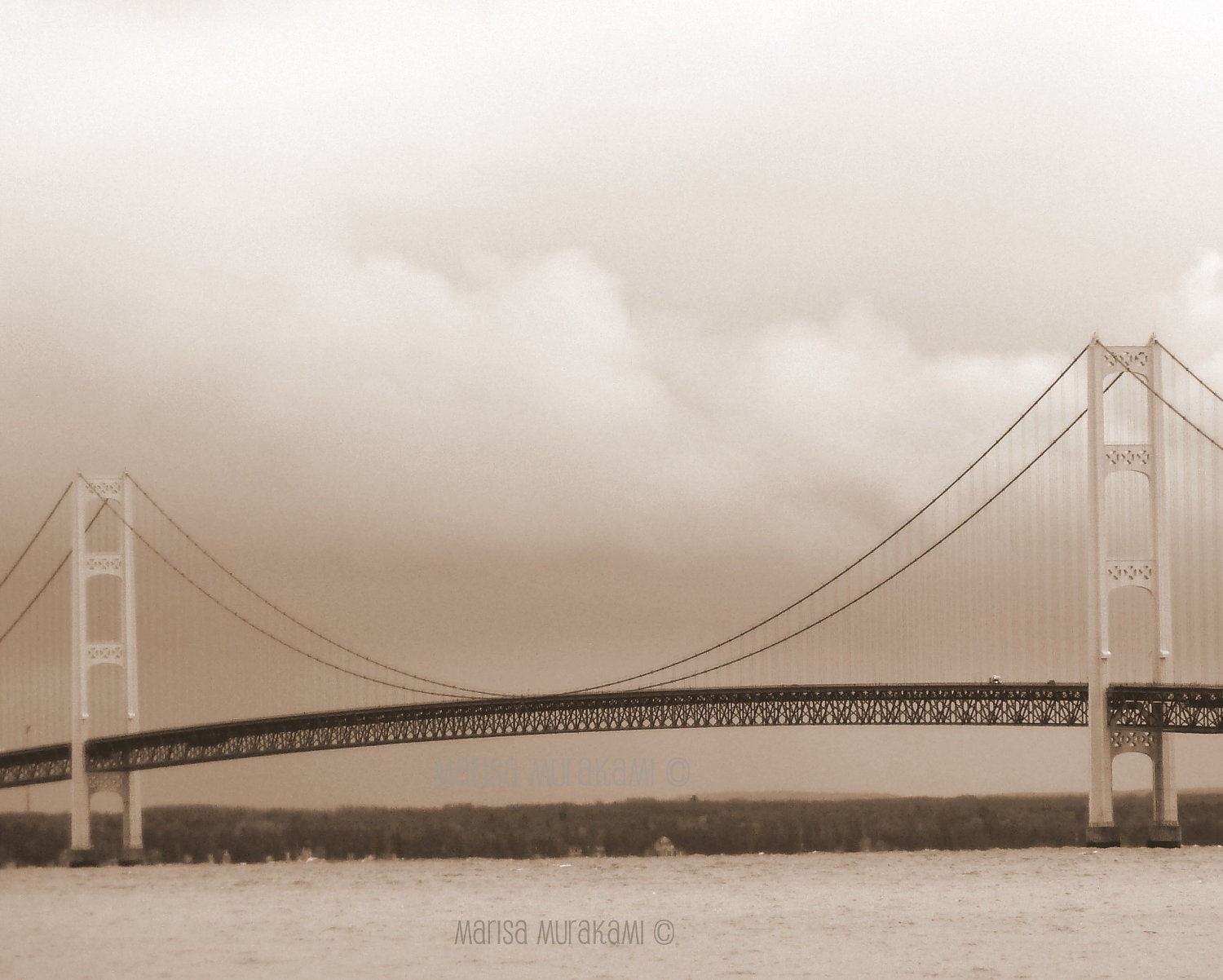 Dream like / Mackinac Bridge / Michigan / Upper Peninsula / Architecture / Landmark - sukoshishop