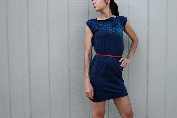 Peacock Feather Dress - Medium