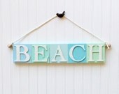 Wall Art BEACH Letter Blocks