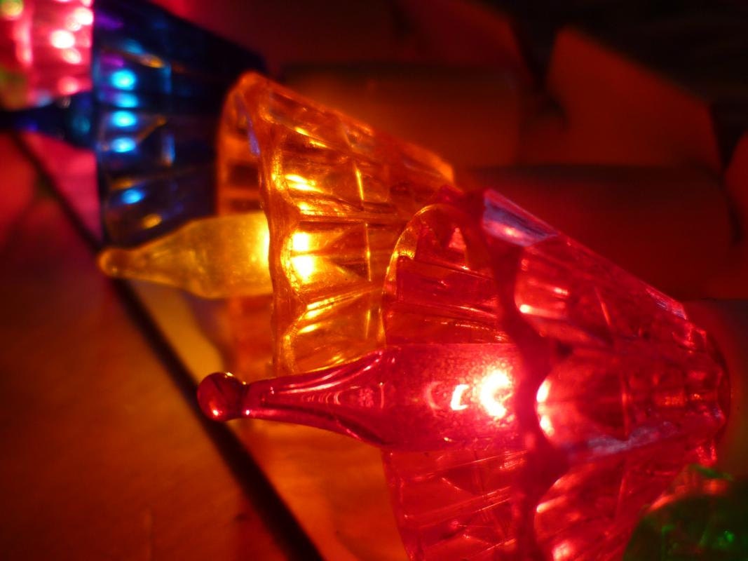 Vintage Christmas Tree Light String Multi Colored by joiedefrance