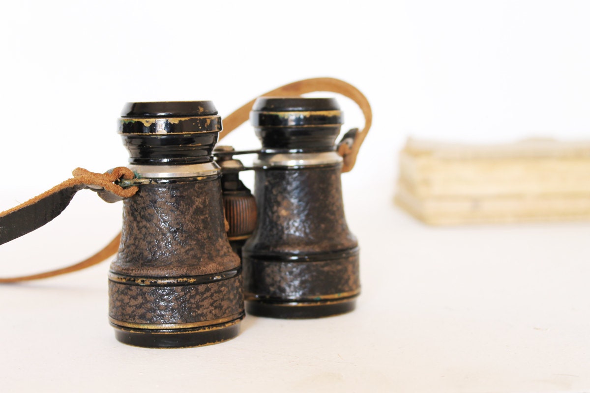 RESERVED /// Antique folding french binoculars