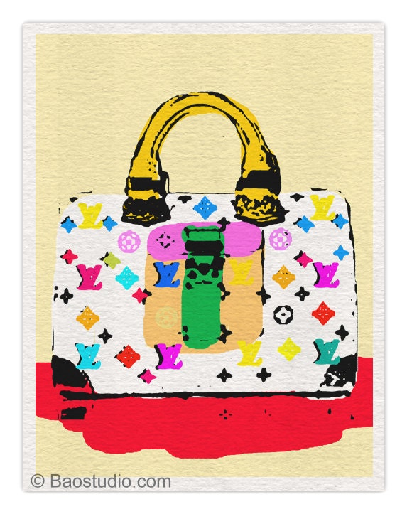Louis Vuitton Beige/Red Pop Art Print Poster by PineShore on Etsy