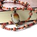 Carnelian Red Jasper Necklace, Pendant,Boho Chic, Carnelian, Aventurine, Sterling Silver