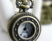 Pentagram pocket watch necklace