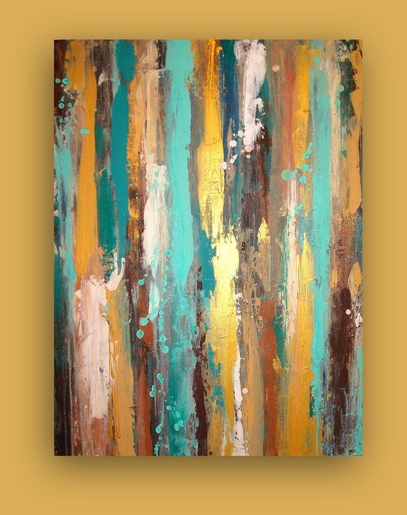 Large Acrylic Abstract Original Painting Title: by OraBirenbaumArt