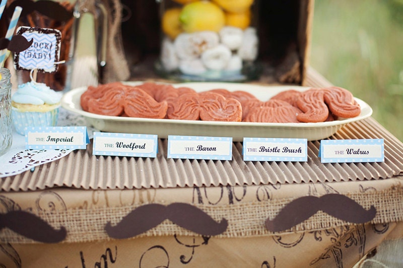 Stache Bash Tent Cards - Set of 5