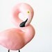 Flamingo sculpture - miniature lawn ornament for terrarium or pot - pink kitsch - Mothers Day gift