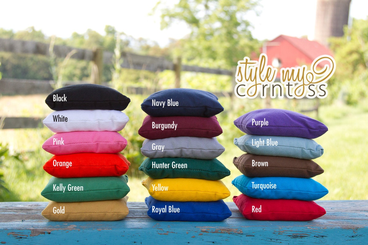 Custom Corntoss / Classy Cornhole / Bag Toss / Wedding Game -- (( Personalized Silhouette Sets ))