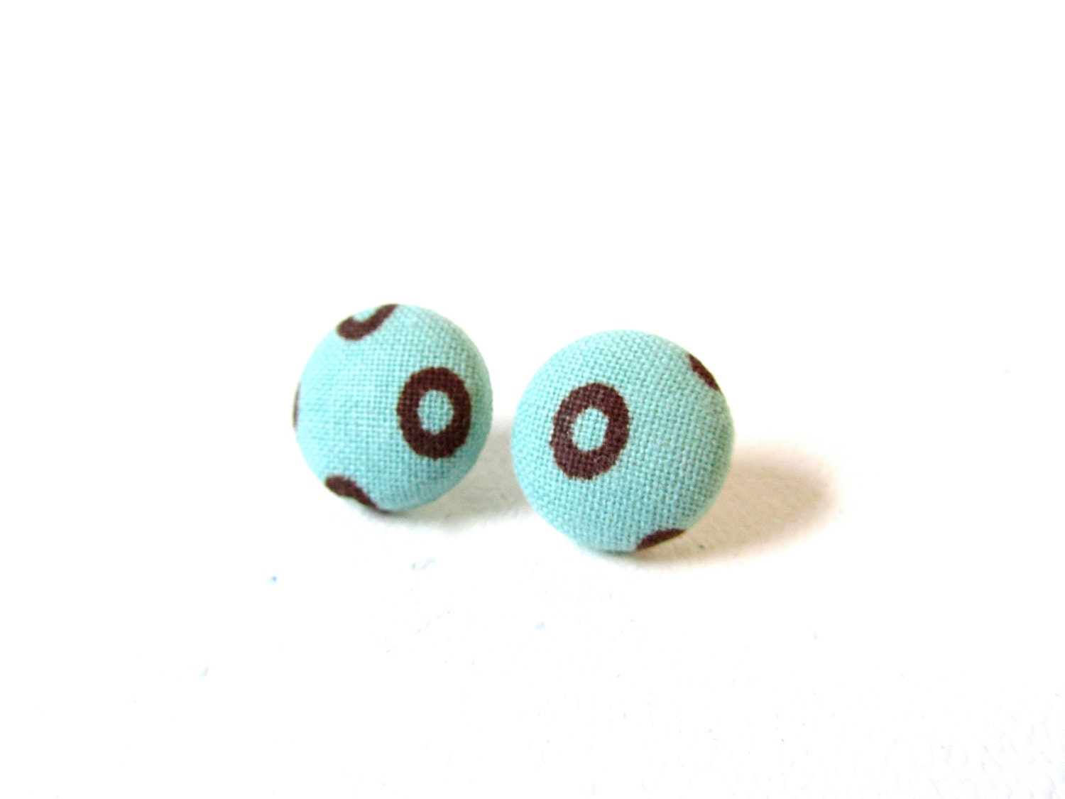 Mint Stud Earrings, Polkadot, Pastel, Post Earrings, Spring Fashion, Gift For Her