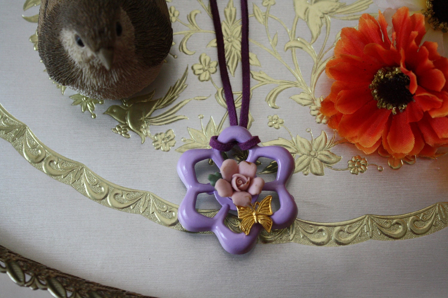 Necklace Industrial Garden Pendant