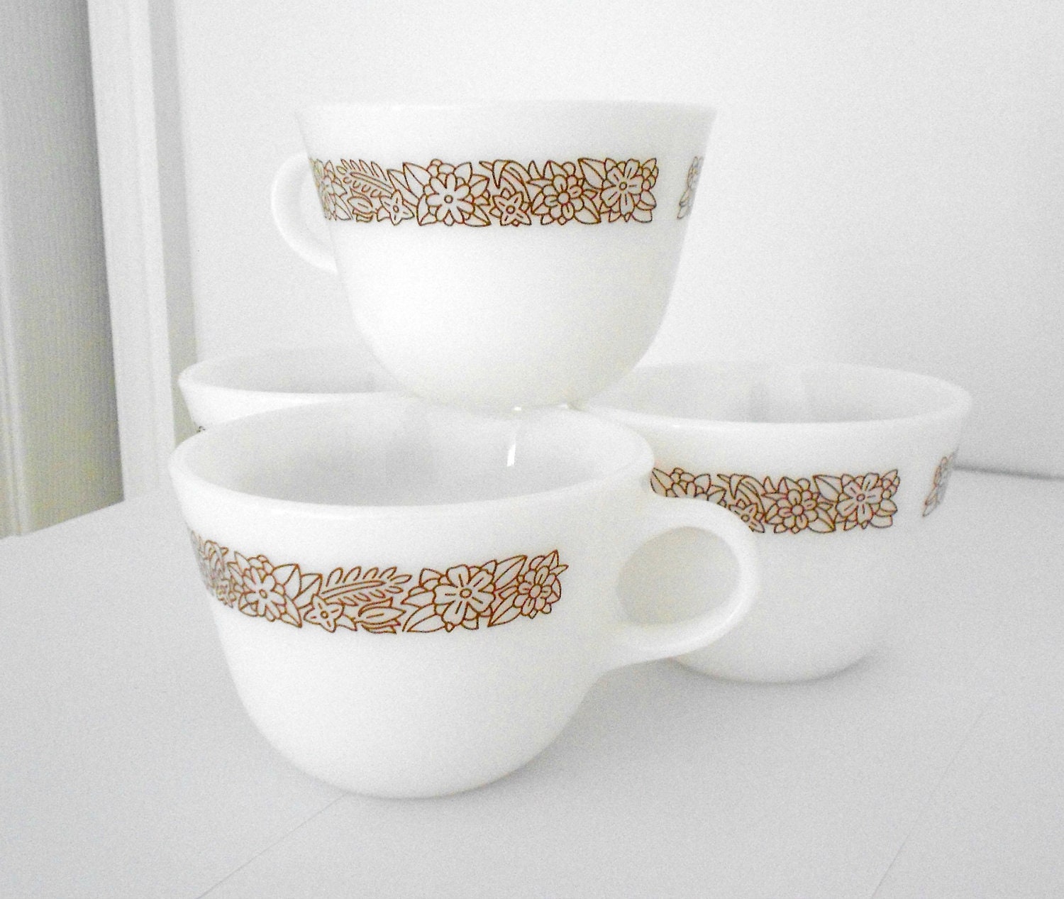 Woodland Brown Corning teacups